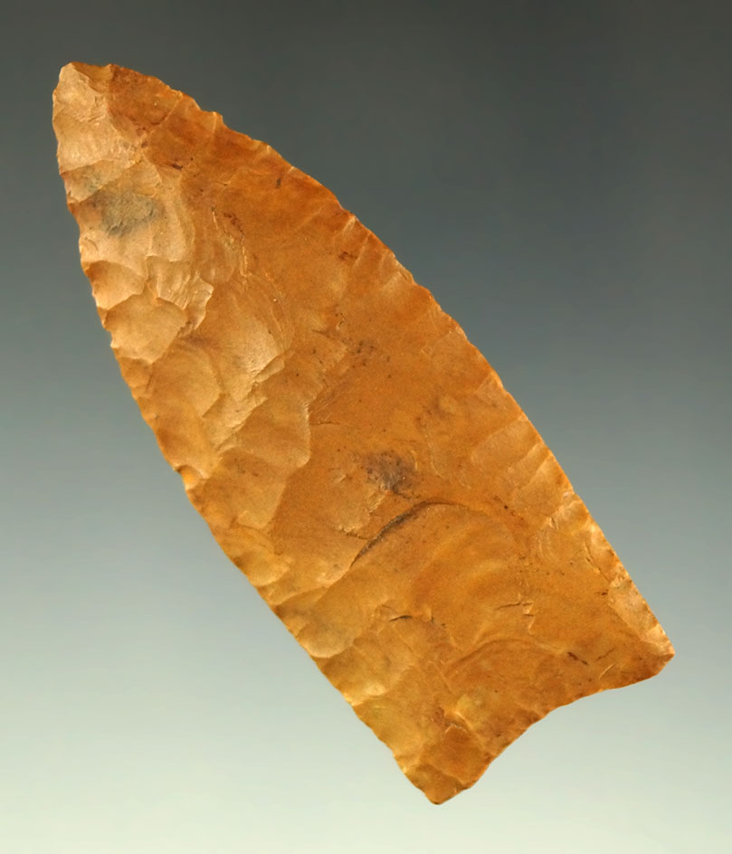 2 1/2" Jasper Paleo Fluted Clovis found in Hardin County Tennessee.  Jackson COA.