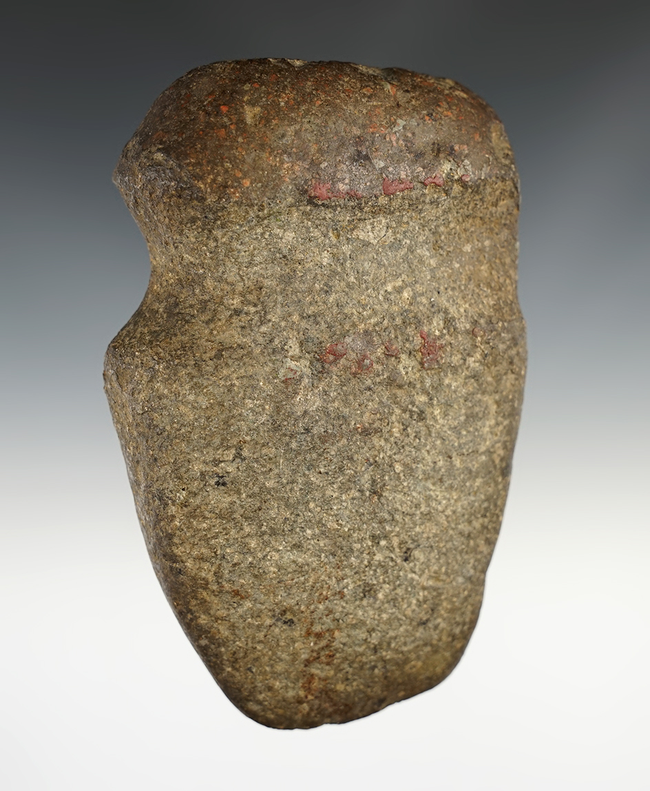 Nicely made 5 1/2" long 3/4 Grooved Axe found in Fairfield Co., Ohio. Ex. John Lutz.