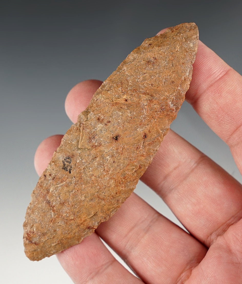 Well patinated 3 15/16" Kansas Bi-Pointed Knife.