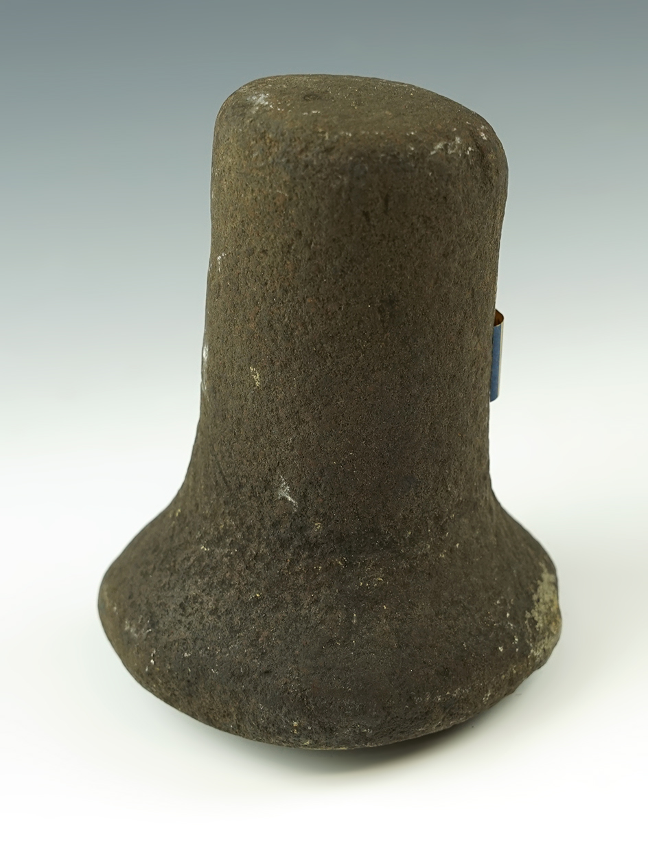 Nice 3 7/8" tall Bell Pestle found in Fayette Co., Ohio in 1940.