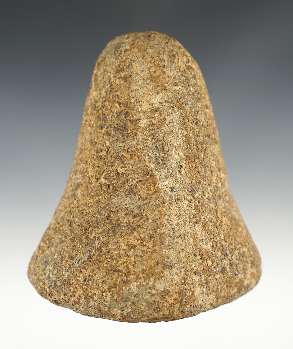 3 7/8" Hardstone Bell Pestle found in Morrow Co., Ohio.