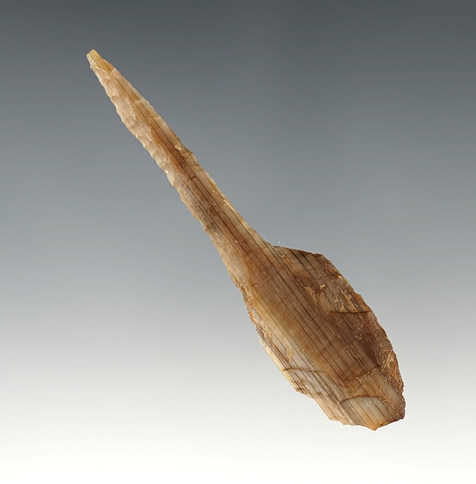 3 1/16" Cascade Drill made from Petrified Wood. Found in Vantage, Washington.