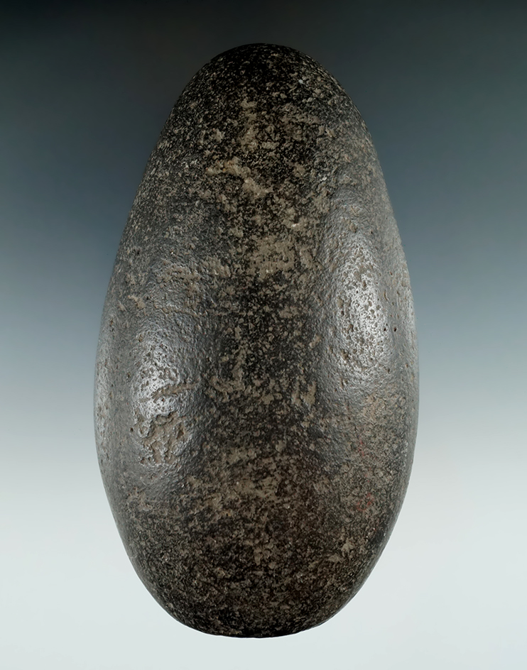 5 1/4" Stone Pestle found near Big Lagoon, Humboldt Co., California. Ex. Davis Collection.