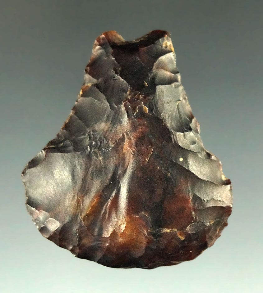 Rare style! 1 1/2" Windust Scraper made from attractive mottled Jasper found in Oregon.