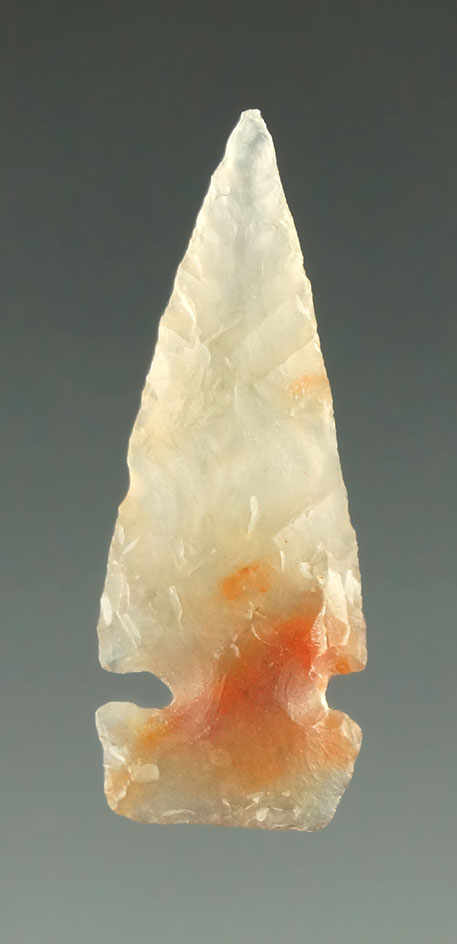 1 1/8" Bonito Sidenotch made from red and white agate found in New Mexico.