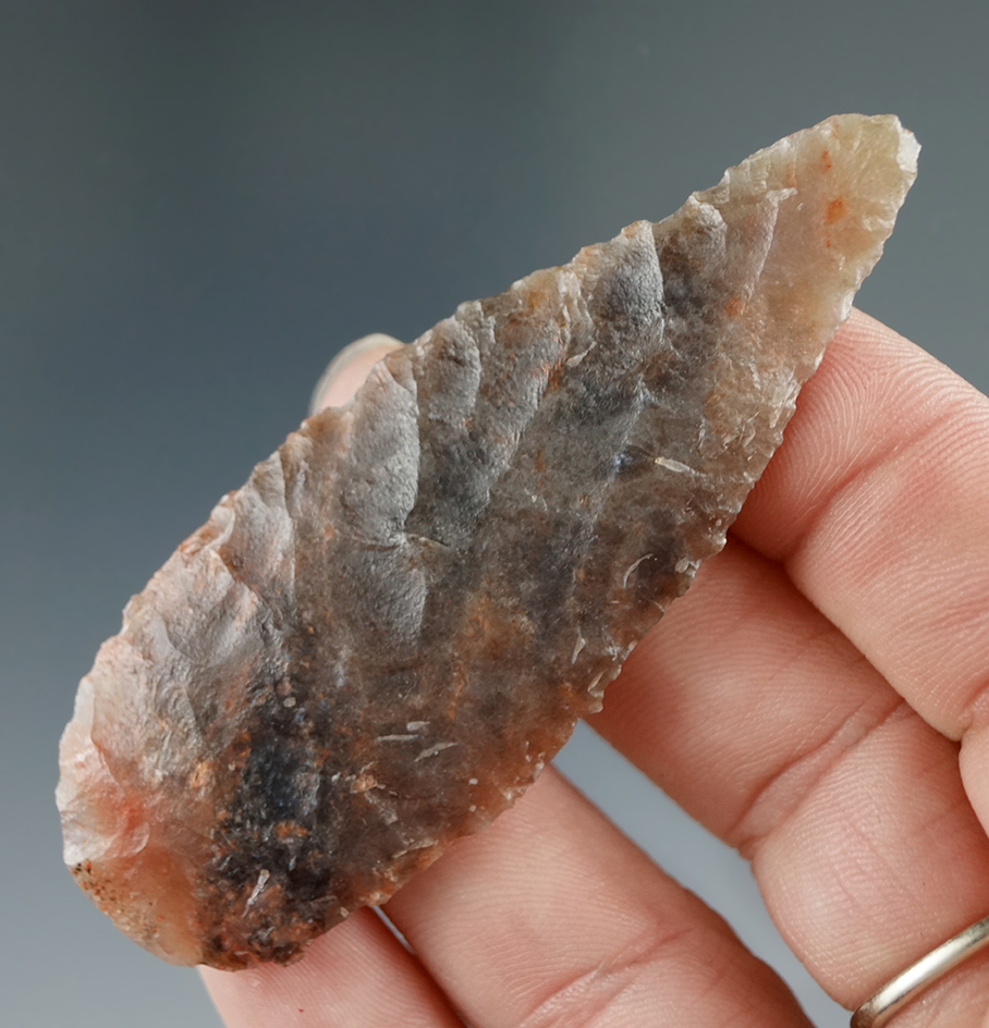 2 7/8" multicolored highly translucent agate knife found in Utah.