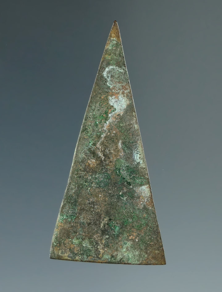 Natives made 1 11/16" historic era arrow point made from salvaged metal.