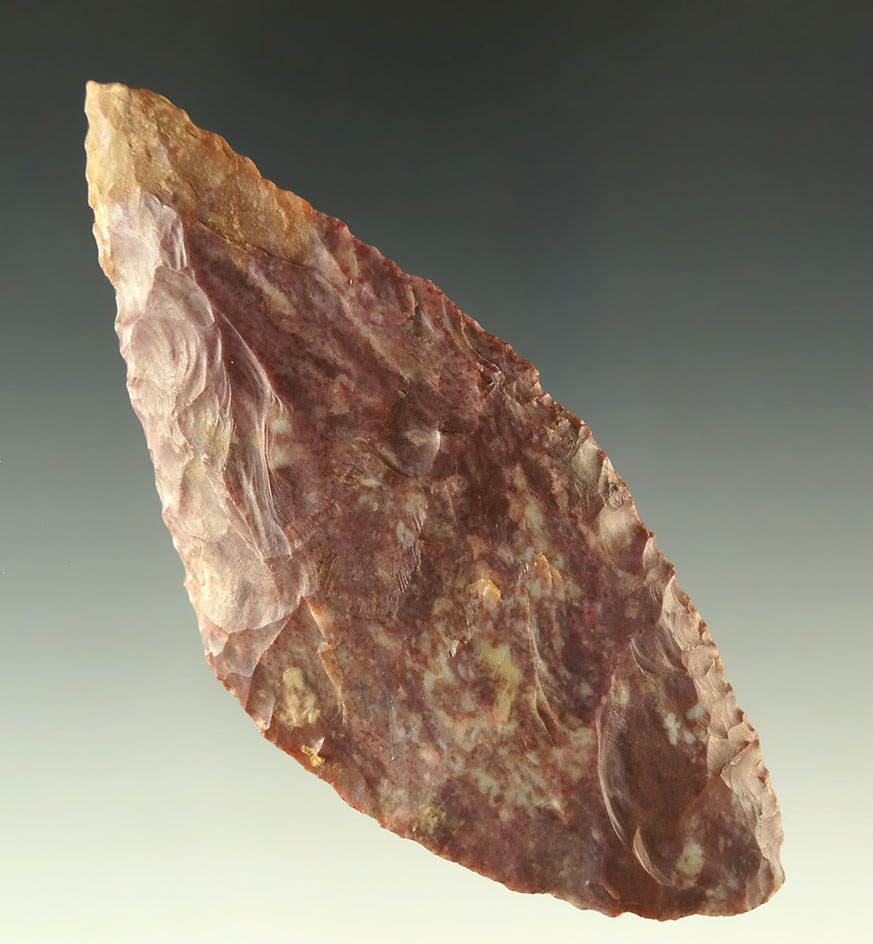 3 9/16" Alibates Flint Harahey Knife found in Kansas.