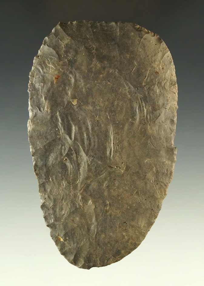 Excellent flaking on this 3 1/2" Flint Blade found in Kansas.
