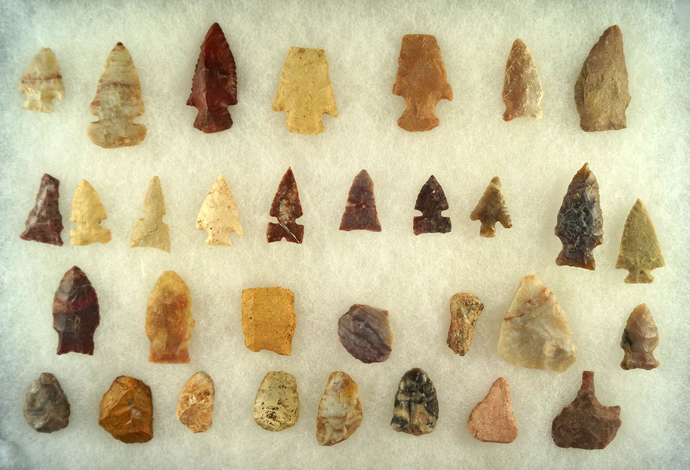 Group of assorted Flint artifacts found in the Kansas/Colorado area. Largest is 1 3/4".