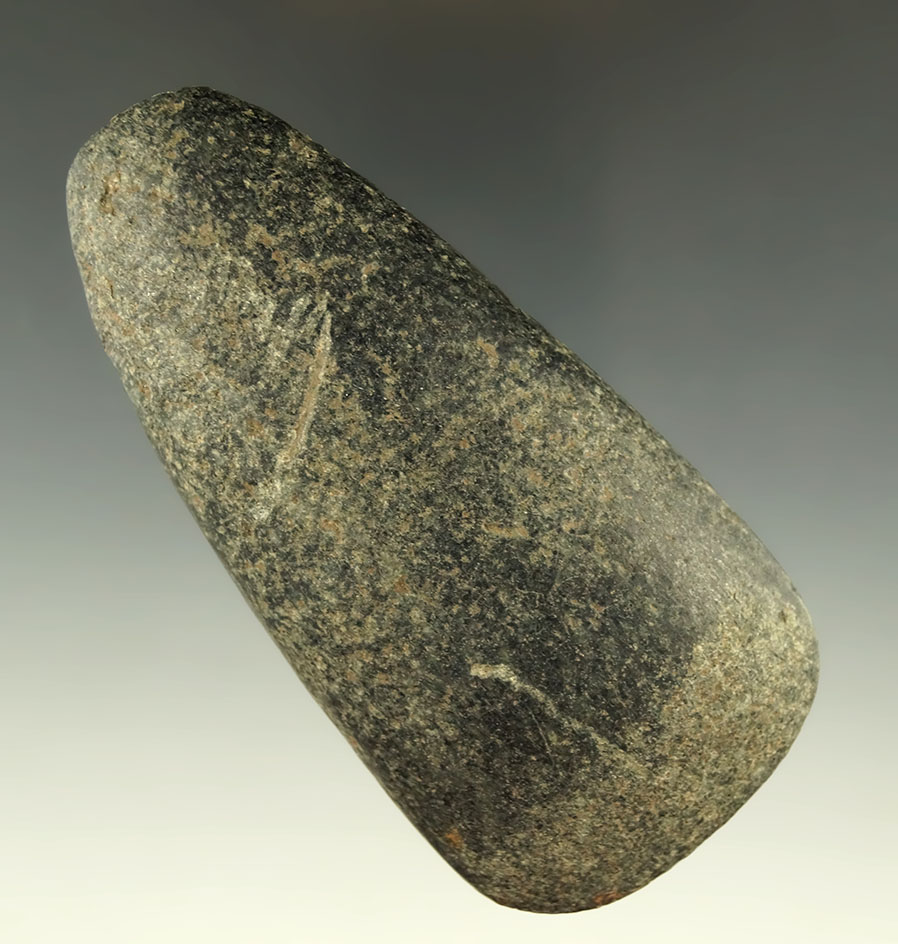 4" Hardstone Celt found on the Parker Ranch, Russell County Kansas on June 14, 1970.