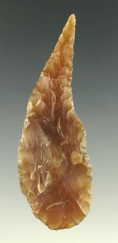 Excellent style on this 2 1/4" Knife River Flint Perforator/Awl found in the Dakotas.