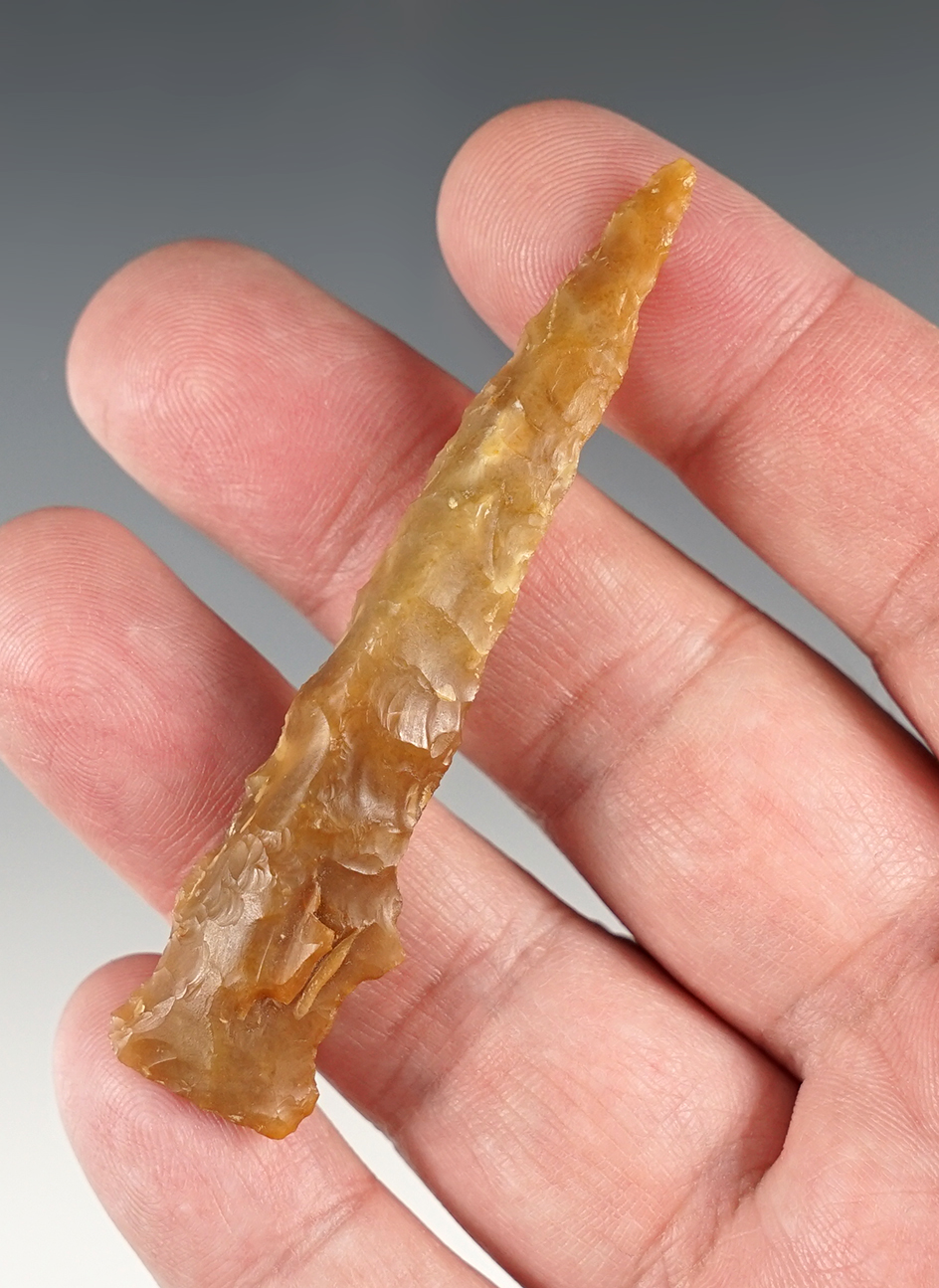 Nice 2 7/8" Drill found in The Dalles, Klickitat Co., Washington.