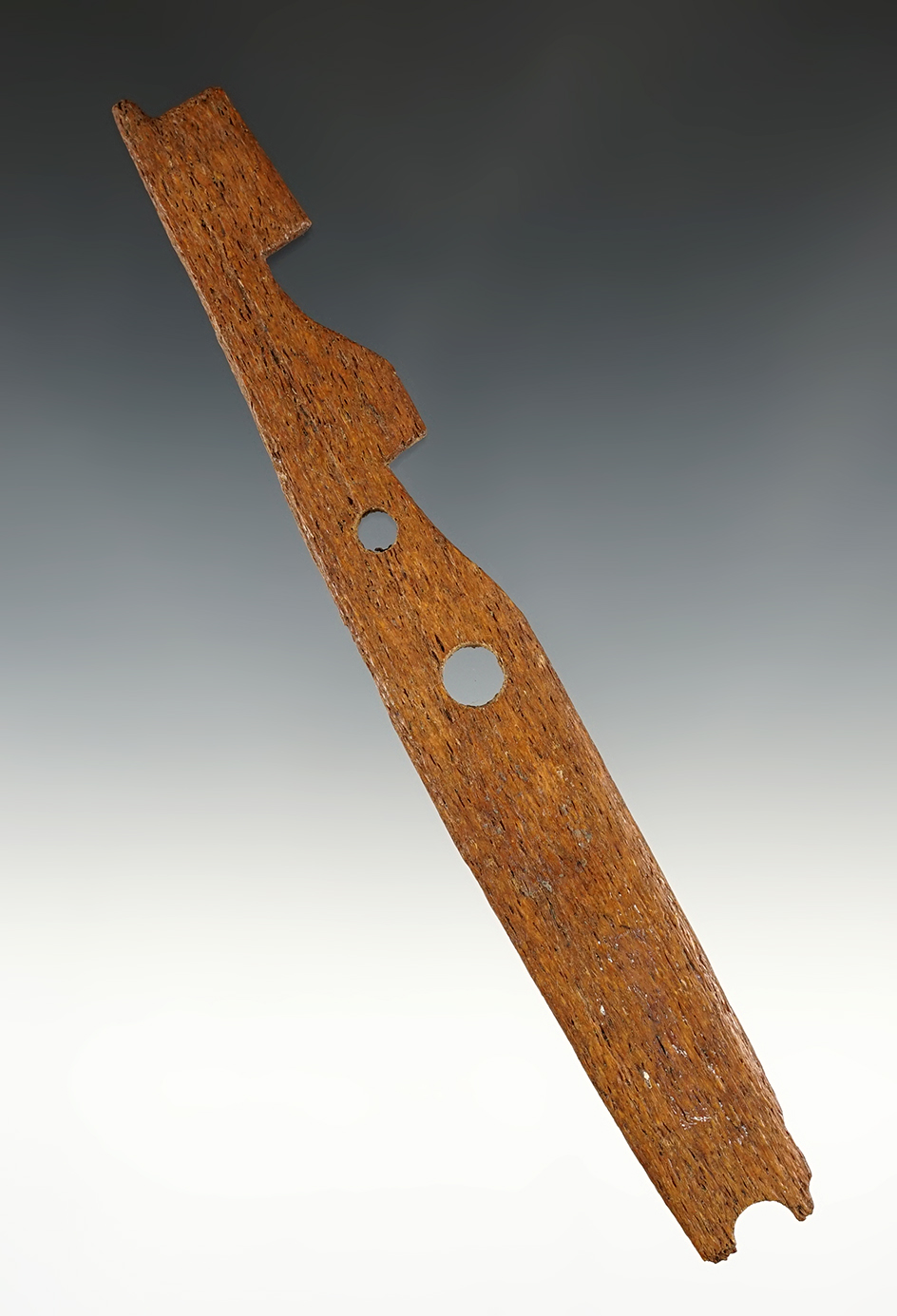 Classic style 7 1/16" Inuit Bone Net Gauge found in Alaska.