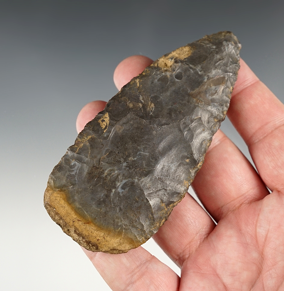 4" Minnesota Knife in good condition with the original cortex on the base.