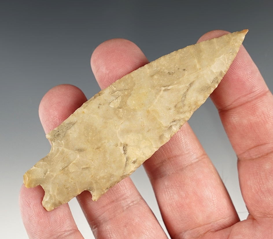 Well made 3 5/8" Pedernales found in Coryell Co., Texas. Ex. Bill Arnold. Comes with a Rogers COA.