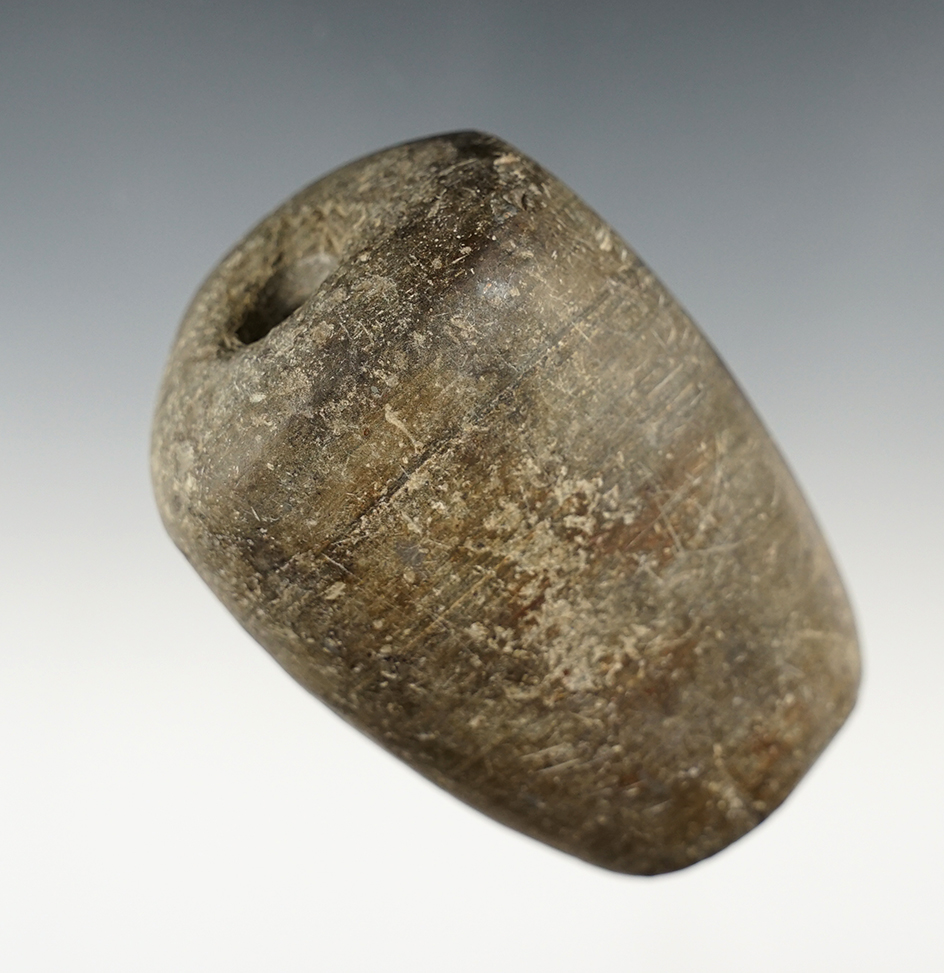 3" Banner preform partially drilled on one end and tapped at other end.  Richland Co., Ohio.