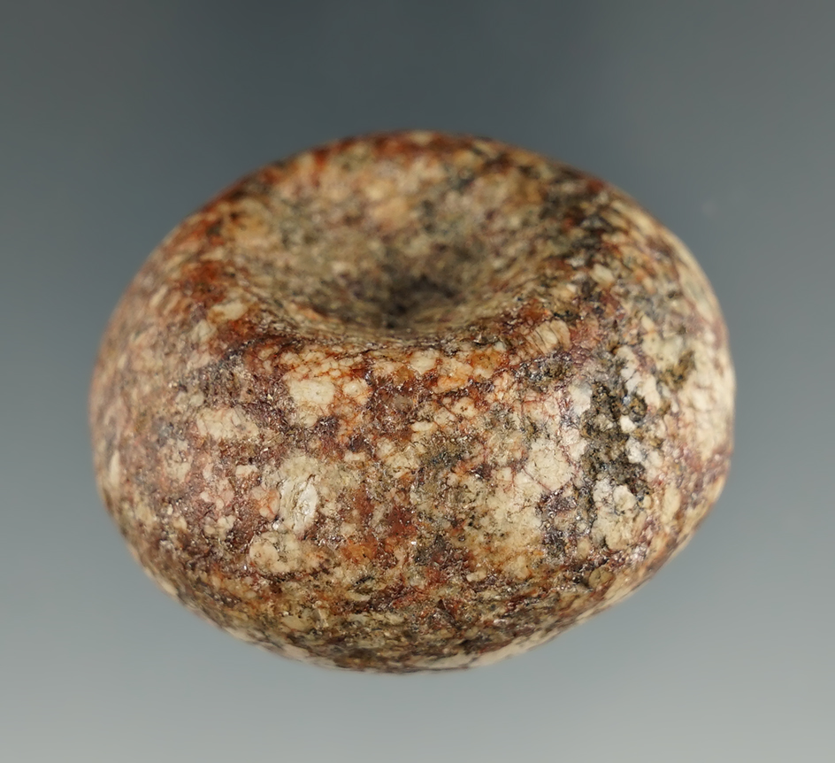 Miniature 1 11/16" diameter Double Cupped Discoidal found in Illinois.