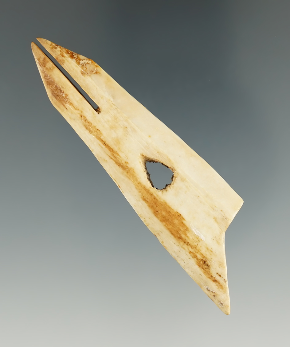 3" Ivory Inuit harpoon toggle found in Alaska.
