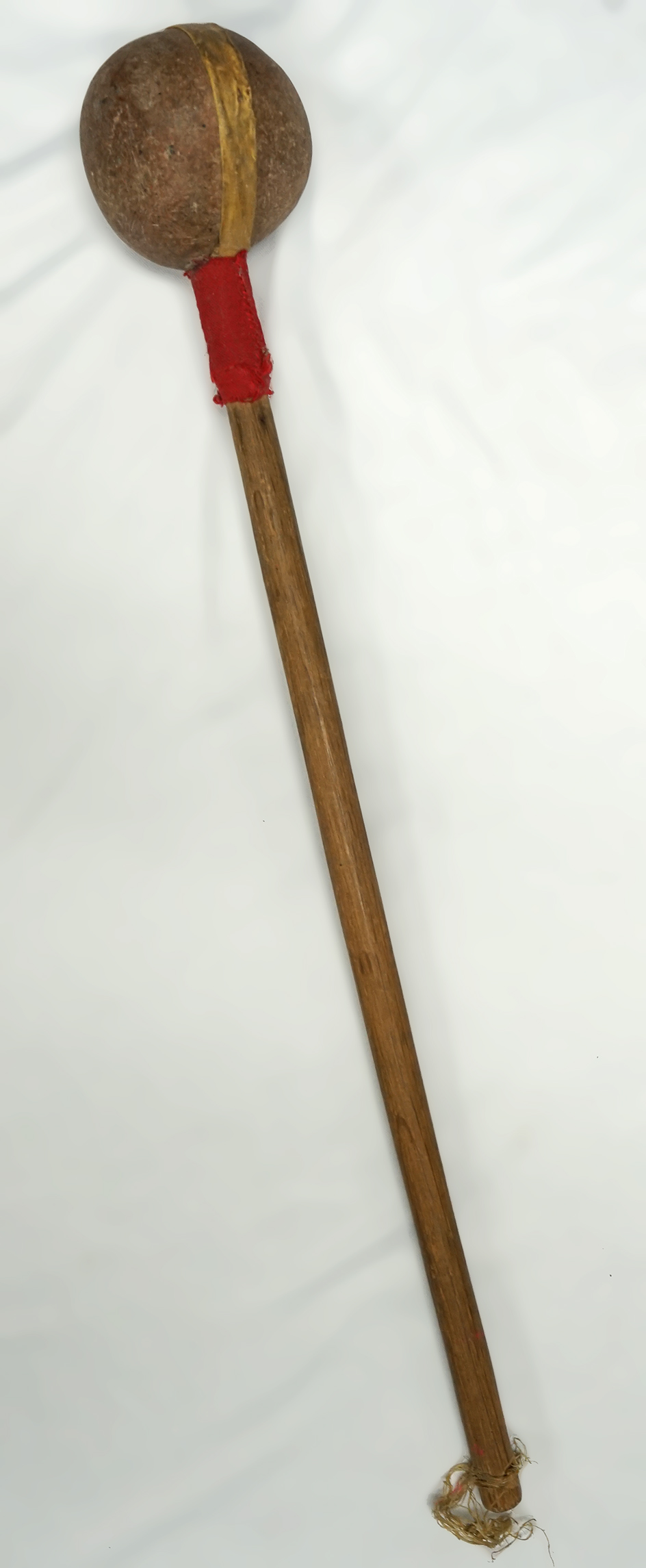 20 1/2" Long wood handled Stone Club with original hafting.