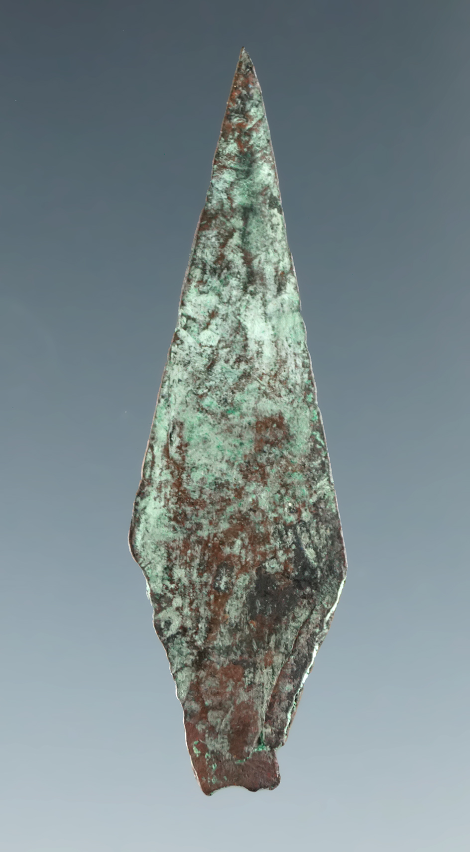 Unique 1 1/2" Copper trade point from the very early 17th century, Massachusetts.