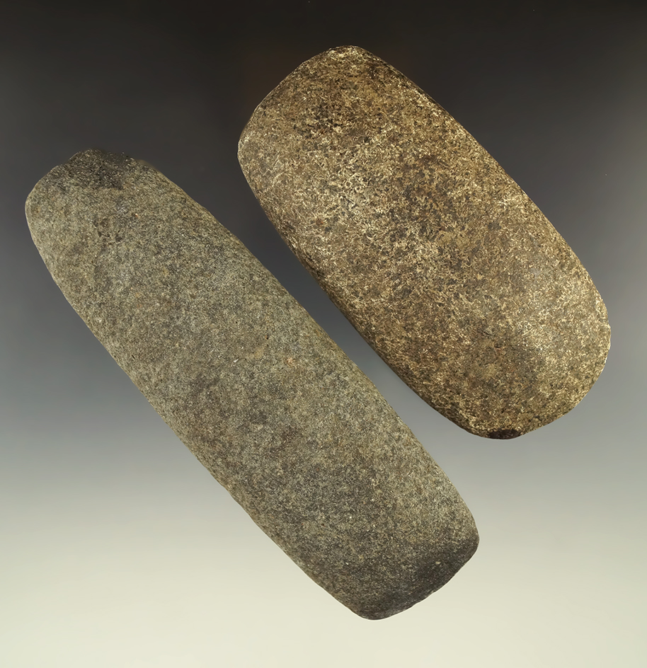 Pair of Celts found in Michigan from the collection of Phil Wagle. Largest is 5 3/8".