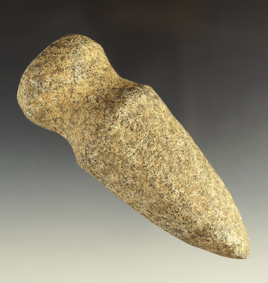 4 7/8" long 3/4 grooved Hardstone Axe found in Michigan. Ex. Phil Wagle collection.