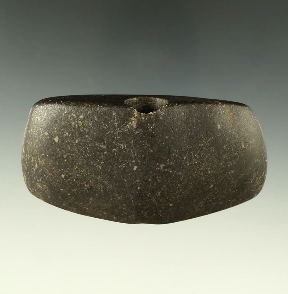 3 3/8" Bannerstone found in Ohio. Ex. Sam Speck collection.