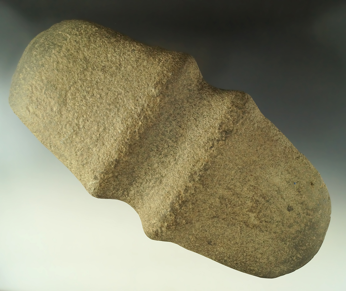8 13/16" center full grooved - Double Bit Axe found in Preble Co., Ohio. Ex. Dr. Jim Mills.
