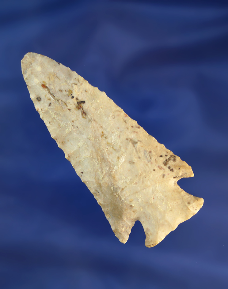 2 7/8" well flaked Hardin found in the Marshall/Peoria counties Illinois area by Myles Goddard.