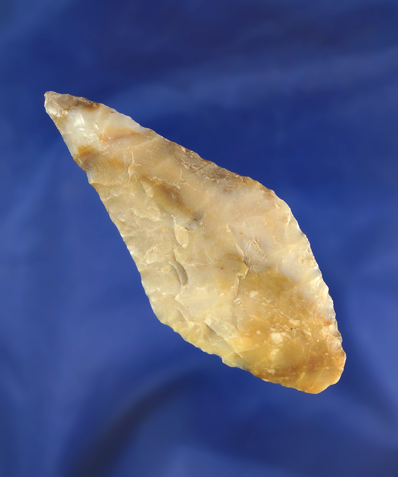 Beautiful material on this 2 7/16" Wahmuza Knife found near the Columbia River, Washington.