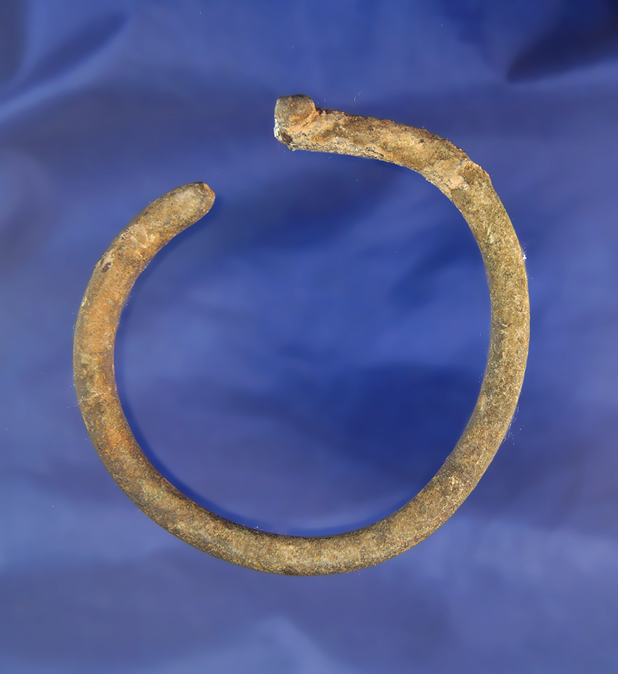 2 13/16" heavy copper bracelet found near the Columbia River, Klickitat County Washington.