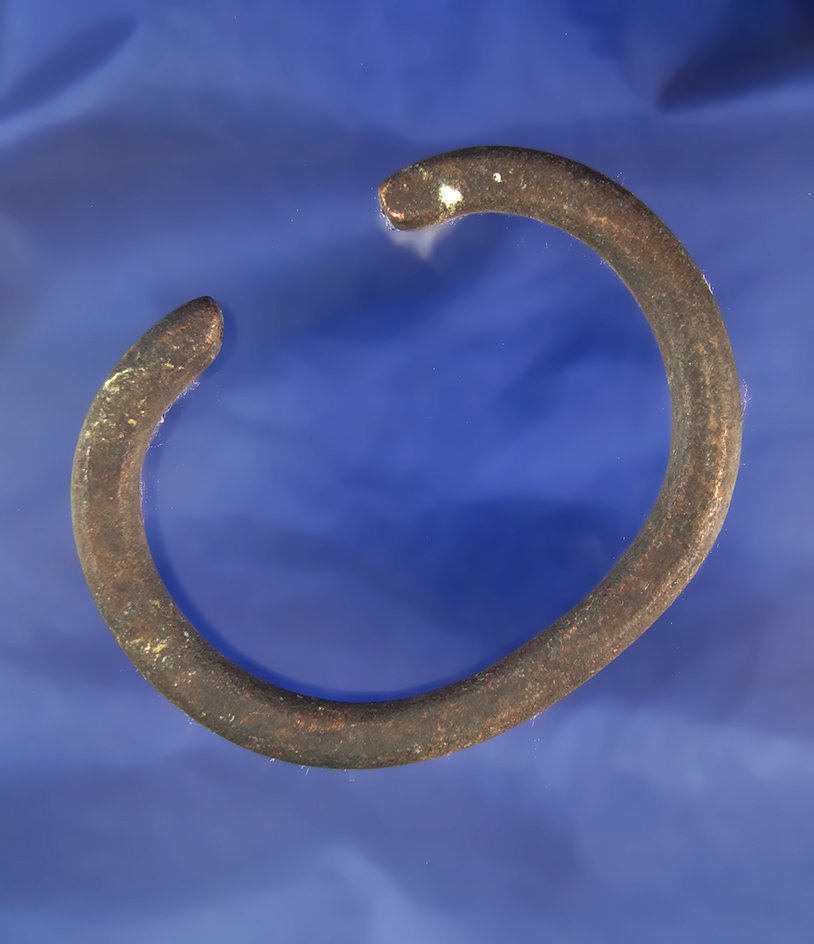 2 15/16"" heavy copper bracelet found near the Columbia River, Klickitat County Washington.