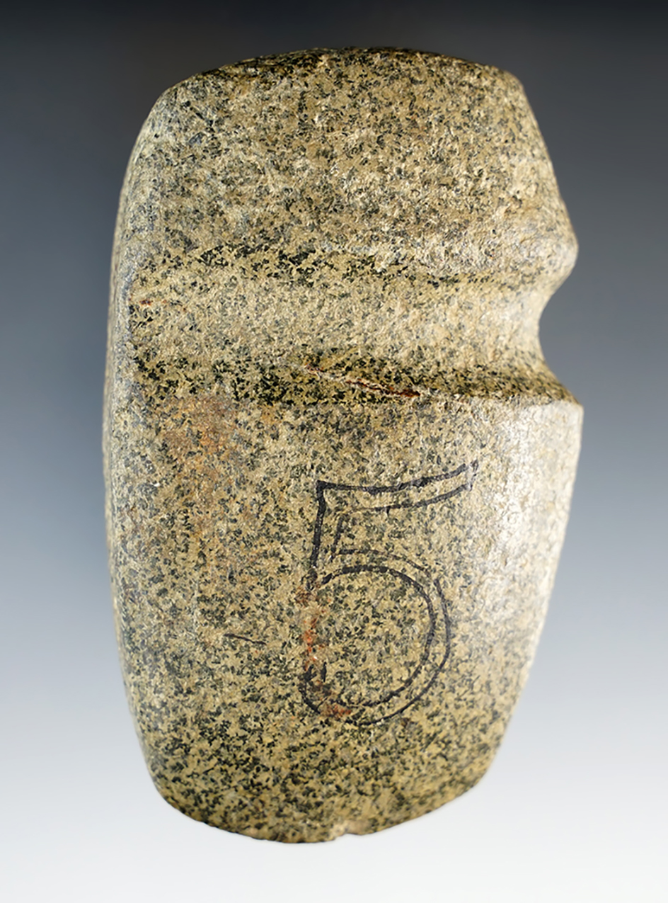 4" Extremely fine "Double Fluted" top and bottom, 3/4 Grooved Axe. Found in Illinois.