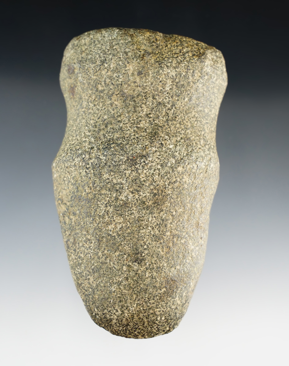 4 1/2" Full Groove Axe made from Diorite. Found in 1952 in New Haven, Huron Co., Ohio