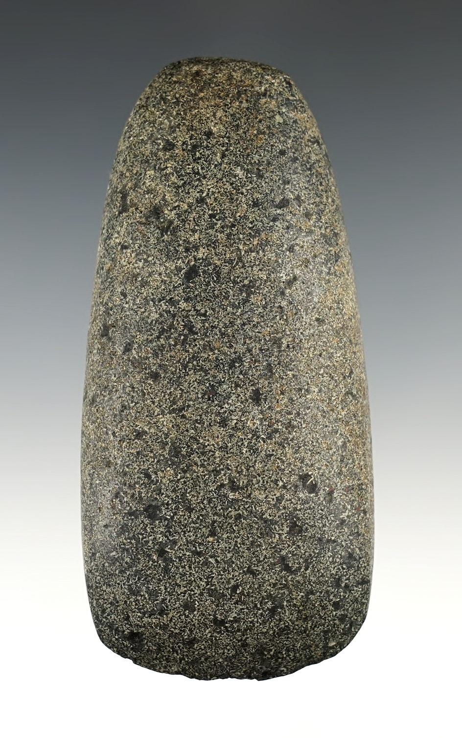 4 3/8" polished Hardstone Celt found in Saline Co., Missouri.