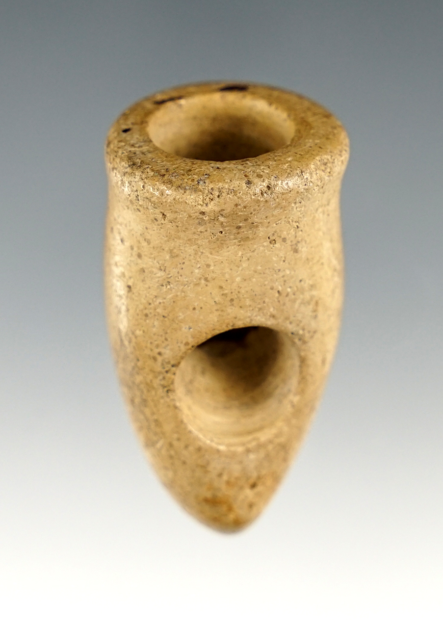 1 5/8" Tall Vase Pipe made from Pipestone. Found in Ohio.