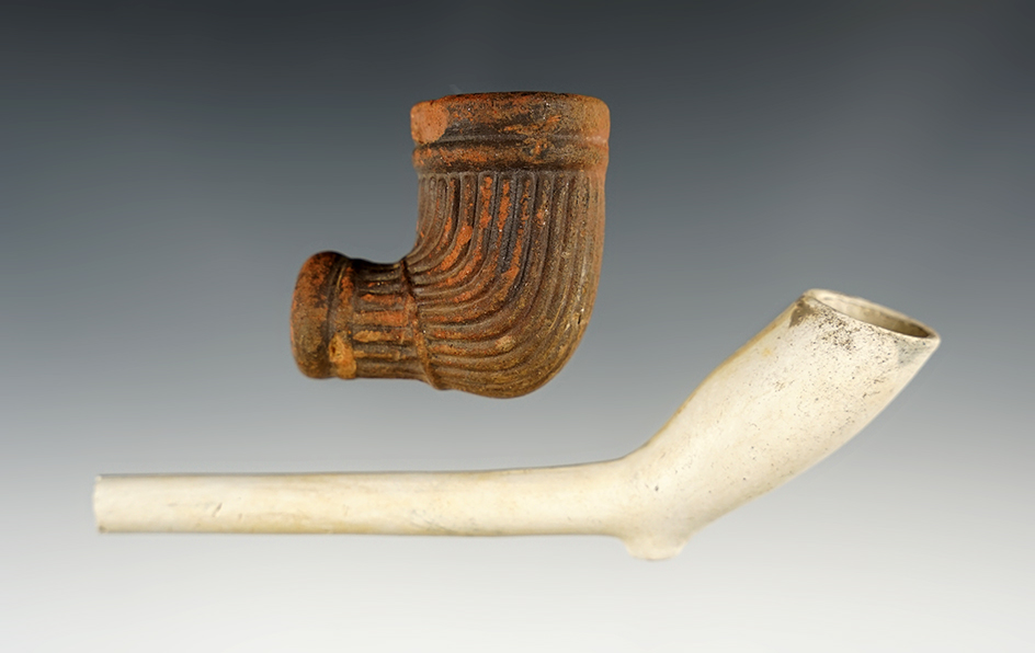 Pair of nice Clay Trade Pipes.