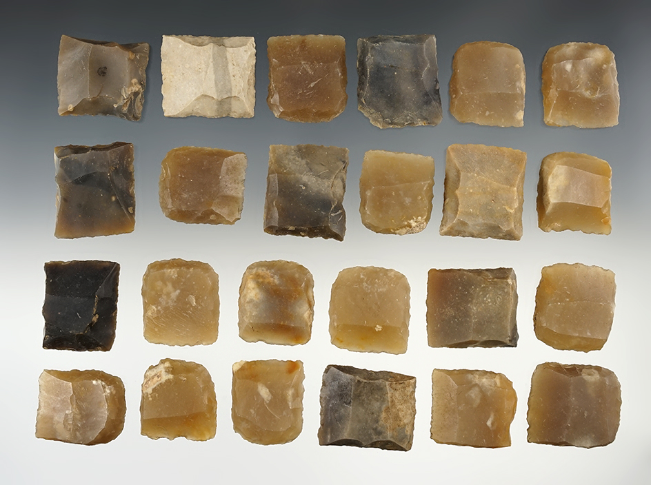 Nice set of 24 French and English Flint lock Gunflints in very nice condition- Maryland area.