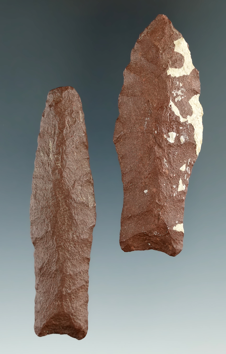 Pair of Stemmed Lanceolates found in New Mexico, largest is 2 13/16".