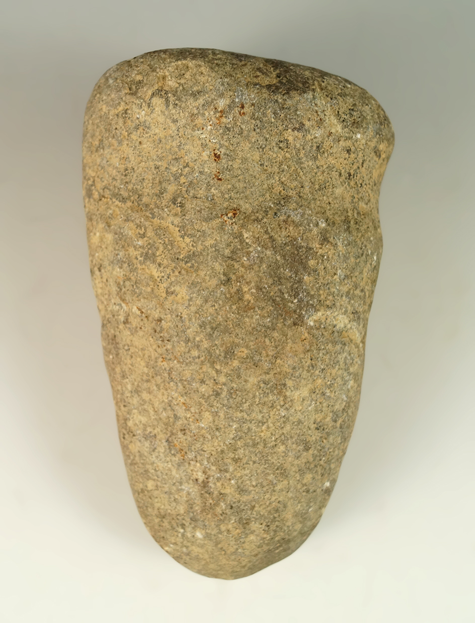 4 3/8" first stage 3/4 grooved Hammerstone found in Hardin Co.,  Ohio.