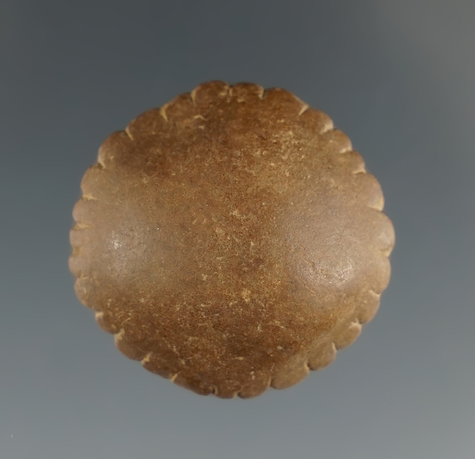 Uniquely decorated 1" diameter stone ornaments found in Kentucky.