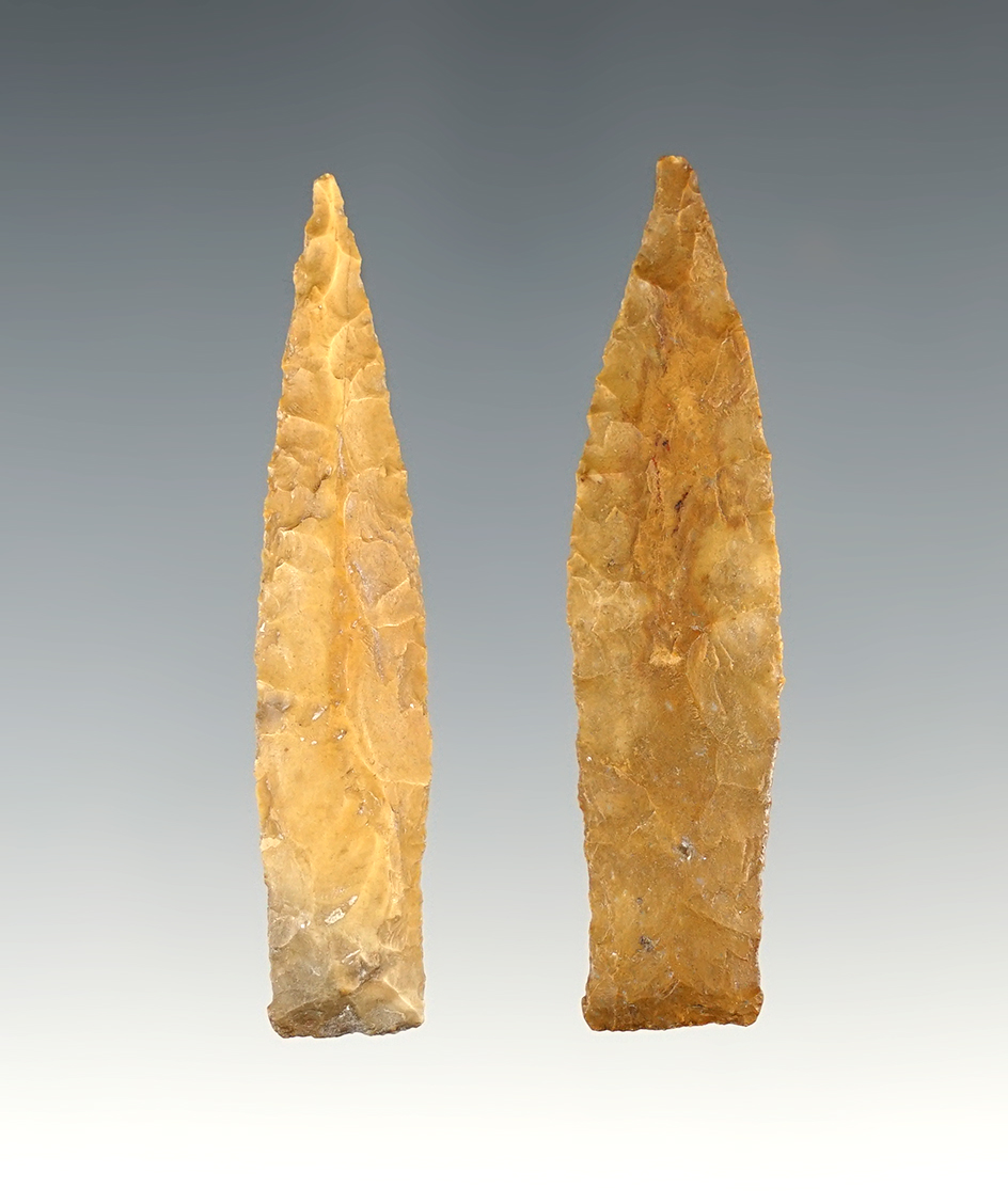 Fine pair of  Guntersville Triangular points - TN.