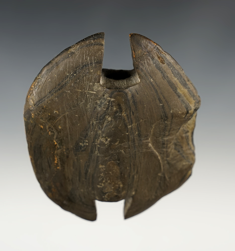 3 3/4" Restored Notched Ovate  - Ohio. Ex. Parks.