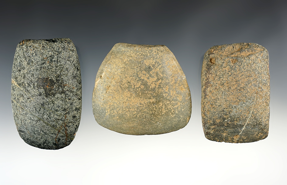 Set of 3 Salvaged Celts found in the Midwestern U.S.