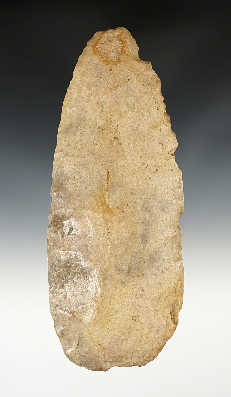 7 7/8" Flint Hoe found in Jefferson Co., Kentucky.