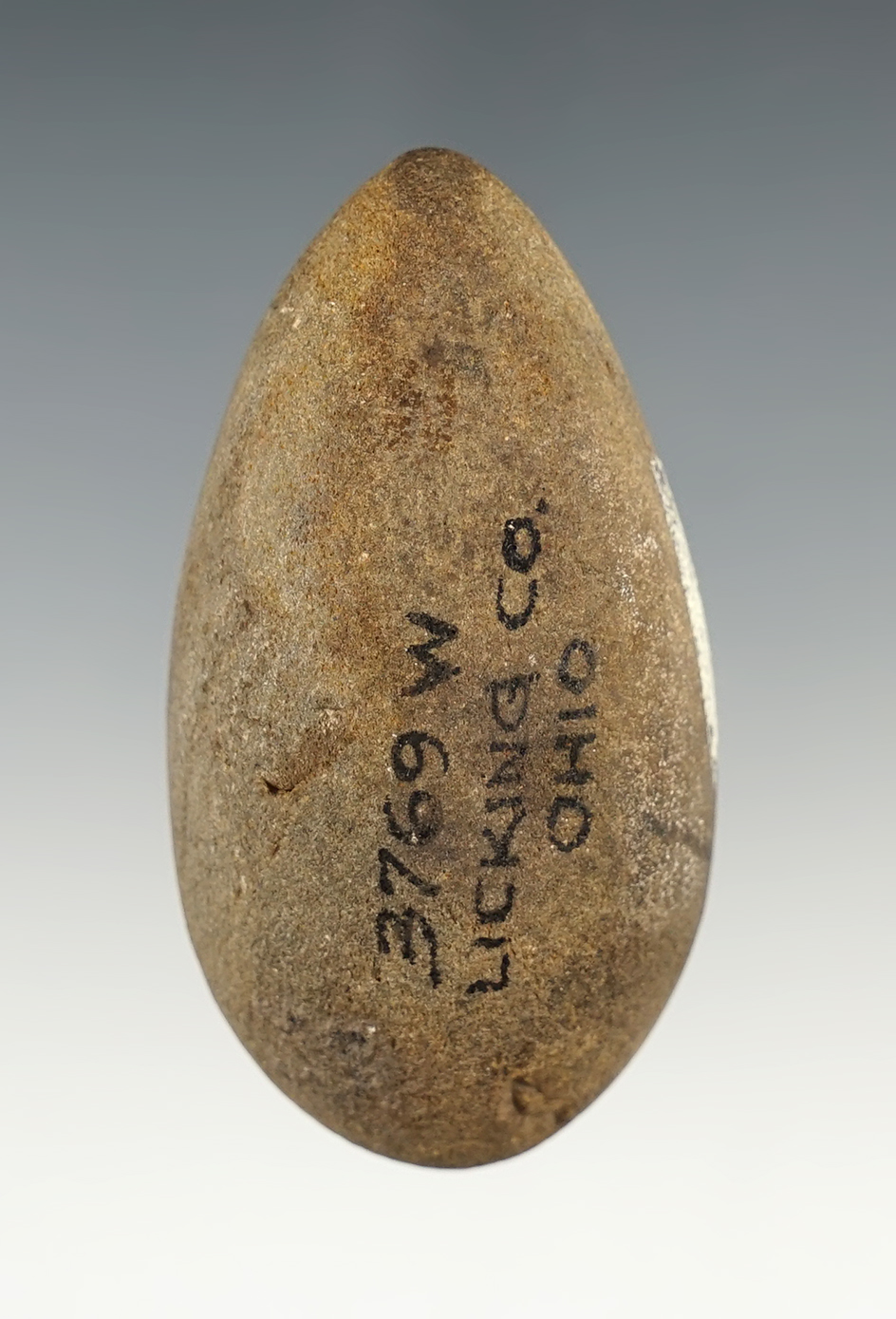 2 7/16" Ungrooved Plummet/Bolo Stone - Ohio. Ex. Wehrle.