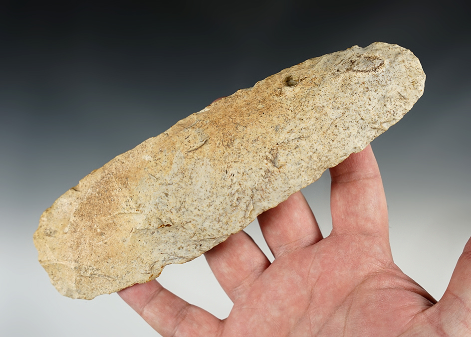 Large 7 1/2" Flint Celt - Scioto Co., Ohio. Ex. Kuhn.