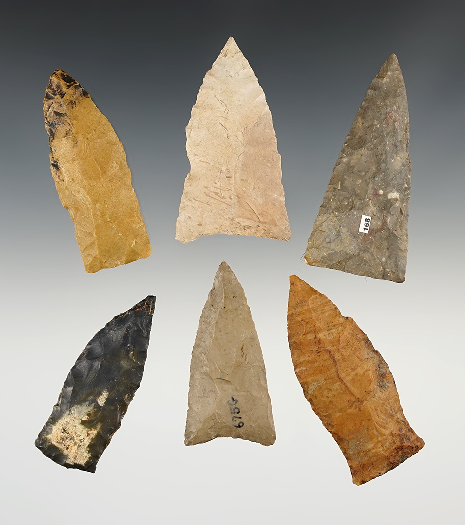 Set of 6 Kentucky/Tennessee Copena. Largest is 2 7/8".