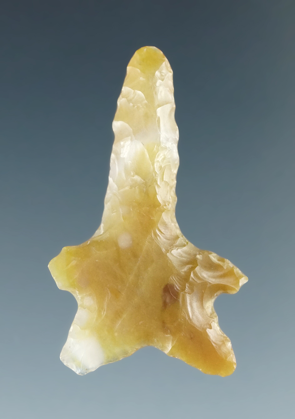 1 1/4" white and gold agate Drill found near the Columbia River.
